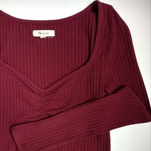 Ribbed sweetheart top